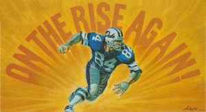 On The Rise Again_Duke Football Art Reproduction_Retro College Art